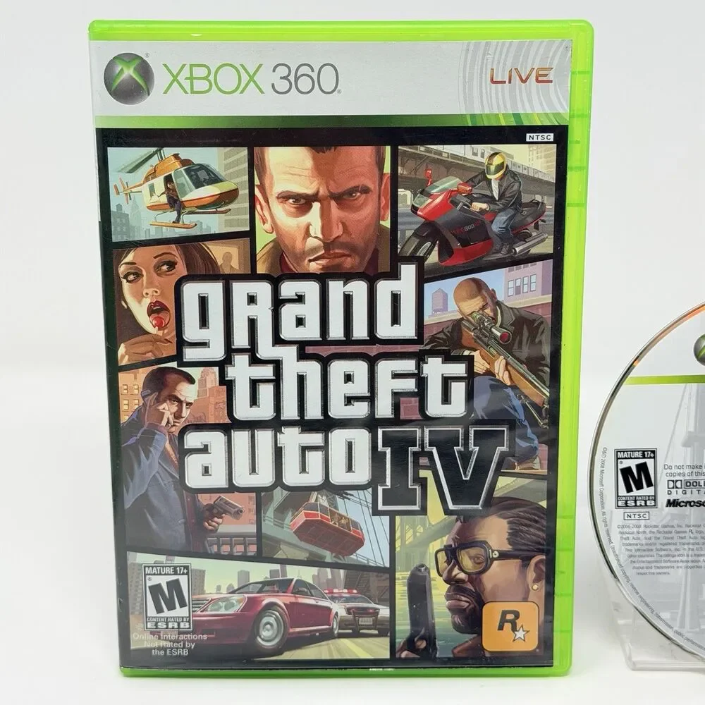 Grand Theft Auto IV GTA 4 Microsoft Xbox 360 Rockstar Complete CIB Map Tested